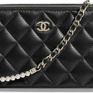 Chanel Small Clutch with Pearl Chain